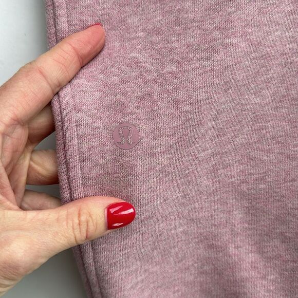 Lululemon Scuba High-Rise Jogger Sz Small Heathered Pink Taupe Fleece Sweatpants - Picture 9 of 14